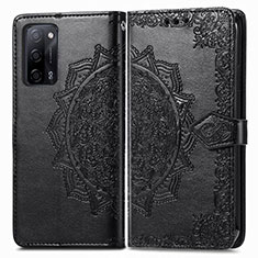 Coque Portefeuille Motif Fantaisie Livre Cuir Etui Clapet pour Oppo A56 5G Noir