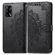 Coque Portefeuille Motif Fantaisie Livre Cuir Etui Clapet pour Oppo A95 4G Noir