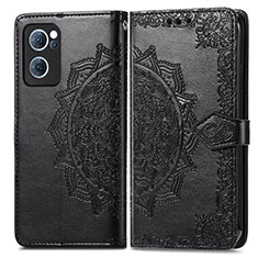 Coque Portefeuille Motif Fantaisie Livre Cuir Etui Clapet pour Oppo F21 Pro 4G Noir