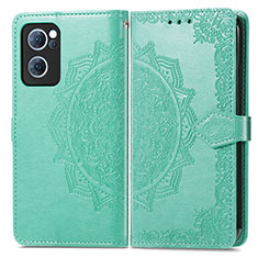 Coque Portefeuille Motif Fantaisie Livre Cuir Etui Clapet pour Oppo F21 Pro 4G Vert