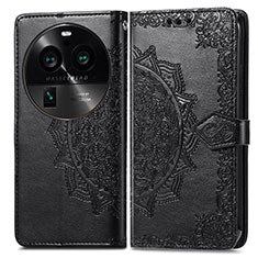 Coque Portefeuille Motif Fantaisie Livre Cuir Etui Clapet pour Oppo Find X6 5G Noir