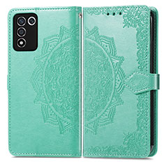 Coque Portefeuille Motif Fantaisie Livre Cuir Etui Clapet pour Oppo K9S 5G Vert