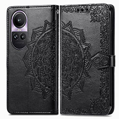 Coque Portefeuille Motif Fantaisie Livre Cuir Etui Clapet pour Oppo Reno10 5G Noir