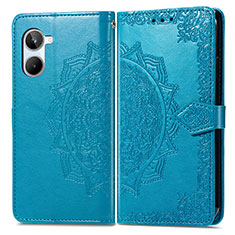 Coque Portefeuille Motif Fantaisie Livre Cuir Etui Clapet pour Realme 10 4G Bleu