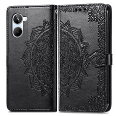 Coque Portefeuille Motif Fantaisie Livre Cuir Etui Clapet pour Realme 10 4G Noir