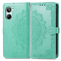 Coque Portefeuille Motif Fantaisie Livre Cuir Etui Clapet pour Realme 10 Pro 5G Vert