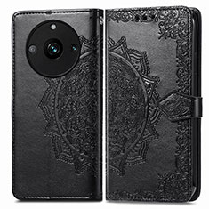 Coque Portefeuille Motif Fantaisie Livre Cuir Etui Clapet pour Realme 11 Pro 5G Noir