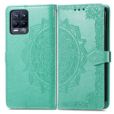 Coque Portefeuille Motif Fantaisie Livre Cuir Etui Clapet pour Realme 8 4G Vert