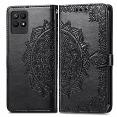 Coque Portefeuille Motif Fantaisie Livre Cuir Etui Clapet pour Realme 8i Noir