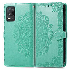 Coque Portefeuille Motif Fantaisie Livre Cuir Etui Clapet pour Realme 8s 5G Vert