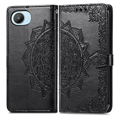 Coque Portefeuille Motif Fantaisie Livre Cuir Etui Clapet pour Realme C30 Noir