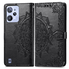 Coque Portefeuille Motif Fantaisie Livre Cuir Etui Clapet pour Realme C31 Noir