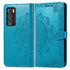 Coque Portefeuille Motif Fantaisie Livre Cuir Etui Clapet pour Realme GT Master Explorer 5G Bleu