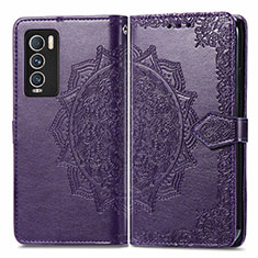 Coque Portefeuille Motif Fantaisie Livre Cuir Etui Clapet pour Realme GT Master Explorer 5G Violet