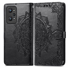 Coque Portefeuille Motif Fantaisie Livre Cuir Etui Clapet pour Realme GT Neo 3T 5G Noir