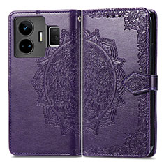 Coque Portefeuille Motif Fantaisie Livre Cuir Etui Clapet pour Realme GT Neo5 240W 5G Violet