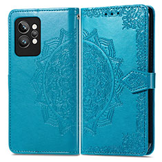 Coque Portefeuille Motif Fantaisie Livre Cuir Etui Clapet pour Realme GT2 Pro 5G Bleu