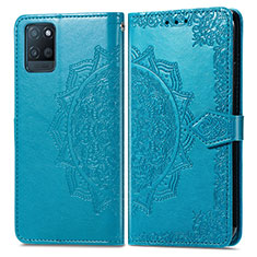 Coque Portefeuille Motif Fantaisie Livre Cuir Etui Clapet pour Realme V11 5G Bleu