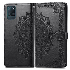 Coque Portefeuille Motif Fantaisie Livre Cuir Etui Clapet pour Realme V11 5G Noir