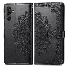 Coque Portefeuille Motif Fantaisie Livre Cuir Etui Clapet pour Samsung Galaxy A04s Noir