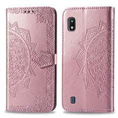 Coque Portefeuille Motif Fantaisie Livre Cuir Etui Clapet pour Samsung Galaxy A10 Or Rose