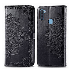 Coque Portefeuille Motif Fantaisie Livre Cuir Etui Clapet pour Samsung Galaxy A11 Noir