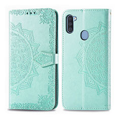 Coque Portefeuille Motif Fantaisie Livre Cuir Etui Clapet pour Samsung Galaxy A11 Vert