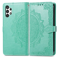 Coque Portefeuille Motif Fantaisie Livre Cuir Etui Clapet pour Samsung Galaxy A13 4G Vert