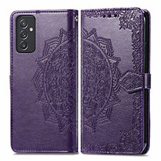 Coque Portefeuille Motif Fantaisie Livre Cuir Etui Clapet pour Samsung Galaxy A15 4G Violet