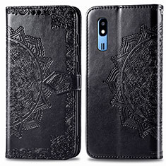 Coque Portefeuille Motif Fantaisie Livre Cuir Etui Clapet pour Samsung Galaxy A2 Core A260F A260G Noir