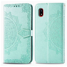 Coque Portefeuille Motif Fantaisie Livre Cuir Etui Clapet pour Samsung Galaxy A20 SC-02M SCV46 Vert