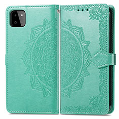 Coque Portefeuille Motif Fantaisie Livre Cuir Etui Clapet pour Samsung Galaxy A22 5G Vert