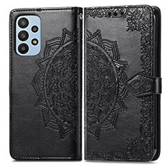 Coque Portefeuille Motif Fantaisie Livre Cuir Etui Clapet pour Samsung Galaxy A23 5G Noir