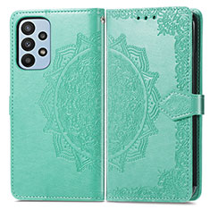 Coque Portefeuille Motif Fantaisie Livre Cuir Etui Clapet pour Samsung Galaxy A23 5G Vert