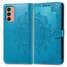 Coque Portefeuille Motif Fantaisie Livre Cuir Etui Clapet pour Samsung Galaxy F13 4G Bleu