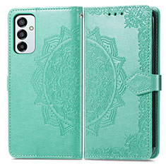 Coque Portefeuille Motif Fantaisie Livre Cuir Etui Clapet pour Samsung Galaxy F23 5G Vert