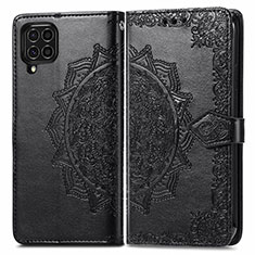 Coque Portefeuille Motif Fantaisie Livre Cuir Etui Clapet pour Samsung Galaxy F62 5G Noir