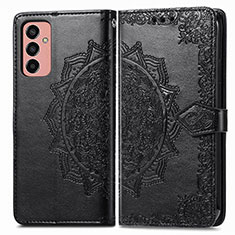 Coque Portefeuille Motif Fantaisie Livre Cuir Etui Clapet pour Samsung Galaxy M13 4G Noir