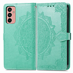 Coque Portefeuille Motif Fantaisie Livre Cuir Etui Clapet pour Samsung Galaxy M13 4G Vert