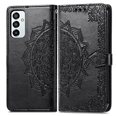 Coque Portefeuille Motif Fantaisie Livre Cuir Etui Clapet pour Samsung Galaxy M23 5G Noir