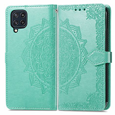 Coque Portefeuille Motif Fantaisie Livre Cuir Etui Clapet pour Samsung Galaxy M32 4G Vert