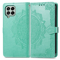 Coque Portefeuille Motif Fantaisie Livre Cuir Etui Clapet pour Samsung Galaxy M53 5G Vert