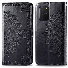 Coque Portefeuille Motif Fantaisie Livre Cuir Etui Clapet pour Samsung Galaxy M80S Noir