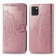 Coque Portefeuille Motif Fantaisie Livre Cuir Etui Clapet pour Samsung Galaxy Note 10 Lite Or Rose