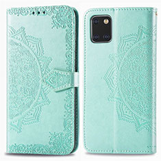 Coque Portefeuille Motif Fantaisie Livre Cuir Etui Clapet pour Samsung Galaxy Note 10 Lite Vert