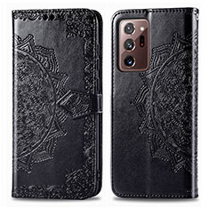 Coque Portefeuille Motif Fantaisie Livre Cuir Etui Clapet pour Samsung Galaxy Note 20 Ultra 5G Noir