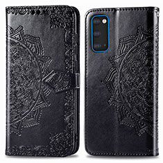 Coque Portefeuille Motif Fantaisie Livre Cuir Etui Clapet pour Samsung Galaxy S20 Noir