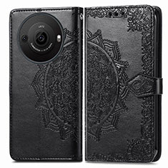 Coque Portefeuille Motif Fantaisie Livre Cuir Etui Clapet pour Sharp Aquos R8s Pro Noir