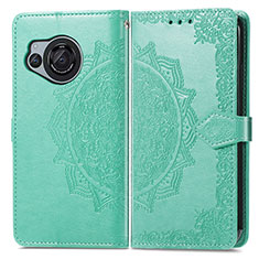 Coque Portefeuille Motif Fantaisie Livre Cuir Etui Clapet pour Sharp Aquos R8s Vert