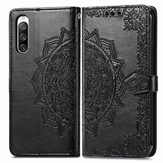 Coque Portefeuille Motif Fantaisie Livre Cuir Etui Clapet pour Sony Xperia 10 V Noir